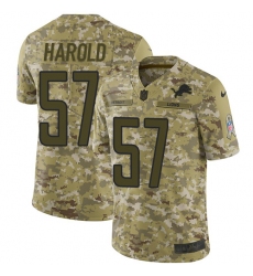 Men's Nike Detroit Lions #57 Eli Harold Limited Camo 2018 Salute to Service NFL Jersey