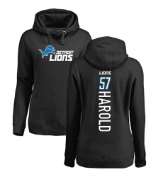 NFL Women's Nike Detroit Lions #57 Eli Harold Black Backer Pullover Hoodie