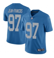 Men's Nike Detroit Lions #97 Ricky Jean Francois Blue Alternate Vapor Untouchable Limited Player NFL Jersey