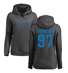 NFL Women's Nike Detroit Lions #97 Ricky Jean Francois Ash One Color Pullover Hoodie