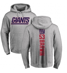 NFL Nike New York Giants #53 Connor Barwin Ash Backer Pullover Hoodie