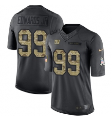 Youth Nike New York Giants #99 Mario Edwards Jr Limited Black 2016 Salute to Service NFL Jersey