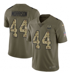Youth Nike Green Bay Packers #44 Antonio Morrison Limited Olive Camo 2017 Salute to Service NFL Jersey