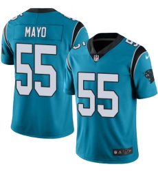 Men's Nike Carolina Panthers #55 David Mayo Limited Blue Rush Vapor Untouchable NFL Jersey