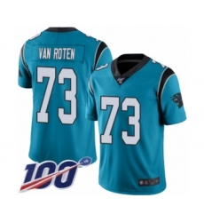 Men's Carolina Panthers #73 Greg Van Roten Limited Blue Rush Vapor Untouchable 100th Season Football Jersey