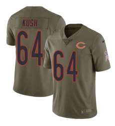 Youth Nike Chicago Bears #64 Eric Kush Limited Olive 2017 Salute to Service NFL Jersey