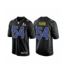 Men's Los Angeles Rams #54 Leonard Floyd Black 2022 Super Bowl LVI Game Stitched Jersey