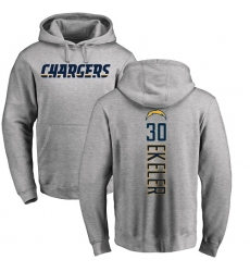 NFL Nike Los Angeles Chargers #30 Austin Ekeler Ash Backer Pullover Hoodie