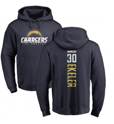 NFL Nike Los Angeles Chargers #30 Austin Ekeler Navy Blue Backer Pullover Hoodie