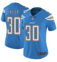 Women's Nike Los Angeles Chargers #30 Austin Ekeler Electric Blue Alternate Vapor Untouchable Limited Player NFL Jersey
