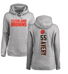 NFL Women's Nike Cleveland Browns #55 Genard Avery Ash Pullover Hoodie