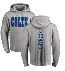 NFL Nike Indianapolis Colts #73 Joe Haeg Ash Backer Pullover Hoodie