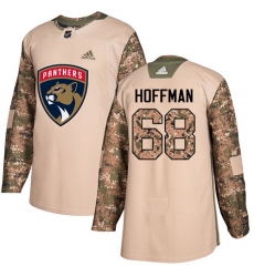 Men's Adidas Florida Panthers #68 Mike Hoffman Authentic Camo Veterans Day Practice NHL Jersey