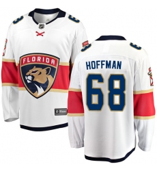 Youth Florida Panthers #68 Mike Hoffman Authentic White Away Fanatics Branded Breakaway NHL Jersey