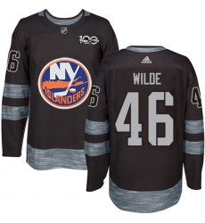 Men's Adidas New York Islanders #46 Bode Wilde Authentic Black 1917-2017 100th Anniversary NHL Jersey
