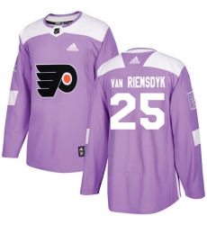 Youth Adidas Philadelphia Flyers #25 James Van Riemsdyk Authentic Purple Fights Cancer Practice NHL Jersey