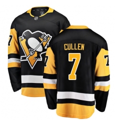 Youth Pittsburgh Penguins #7 Matt Cullen Authentic Black Home Fanatics Branded Breakaway NHL Jersey