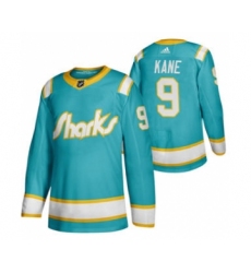 Men's San Jose Sharks #9 Evander Kane 2020 Throwback Authentic Player Hockey Jersey