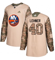 Men's Adidas New York Islanders #40 Robin Lehner Authentic Camo Veterans Day Practice NHL Jersey
