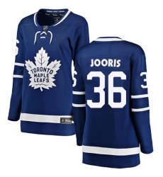 Women's Toronto Maple Leafs #36 Josh Jooris Authentic Royal Blue Home Fanatics Branded Breakaway NHL Jersey