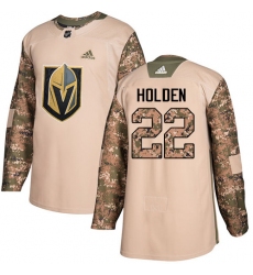Youth Adidas Vegas Golden Knights #22 Nick Holden Authentic Camo Veterans Day Practice NHL Jersey