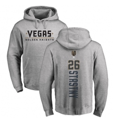NHL Adidas Vegas Golden Knights #26 Paul Stastny Gray Backer Pullover Hoodie