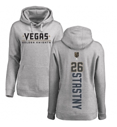 NHL Women's Adidas Vegas Golden Knights #26 Paul Stastny Gray Backer Pullover Hoodie