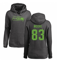 NFL Women's Nike Seattle Seahawks #83 David Moore Ash One Color Pullover Hoodie