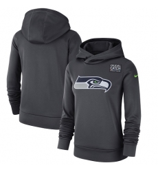 NFL Women's Seattle Seahawks Nike Anthracite Crucial Catch Performance Pullover Hoodie