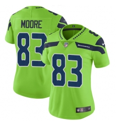 Women's Nike Seattle Seahawks #83 David Moore Limited Green Rush Vapor Untouchable NFL Jersey
