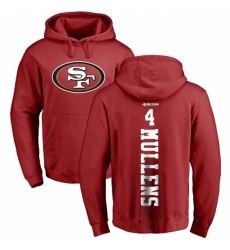 NFL Nike San Francisco 49ers #4 Nick Mullens Red Backer Pullover Hoodie