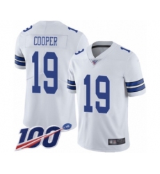 Men's Dallas Cowboys #19 Amari Cooper White Vapor Untouchable Limited Player 100th Season Football Jersey