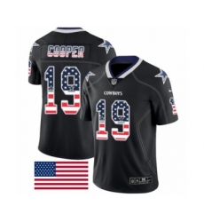 Men's Nike Dallas Cowboys #19 Amari Cooper Limited Black Rush USA Flag NFL Jersey