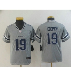 Youth Dallas Cowboys #19 Amari Cooper Grey 2019 Inverted Legend Stitched NFL Nike Limited Jersey