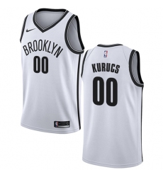 Women's Nike Brooklyn Nets #00 Rodions Kurucs Swingman White NBA Jersey - Association Edition