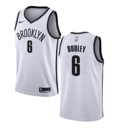 Men's Nike Brooklyn Nets #6 Jared Dudley Swingman White NBA Jersey - Association Edition
