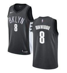 Women's Nike Brooklyn Nets #8 Spencer Dinwiddie Swingman Gray NBA Jersey Statement Edition