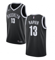Women's Nike Brooklyn Nets #13 Shabazz Napier Swingman Black NBA Jersey - Icon Edition
