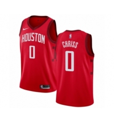 Men's Nike Houston Rockets #0 Marquese Chriss Red Swingman Jersey - Earned Edition