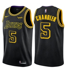 Men's Nike Los Angeles Lakers #5 Tyson Chandler Swingman Black City Edition NBA Jersey