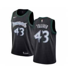 Men's Nike Minnesota Timberwolves #43 Anthony Tolliver Authentic Black Hardwood Classics Jersey