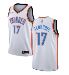 Youth Nike Oklahoma City Thunder #17 Dennis Schroder Swingman White NBA Jersey - Association Edition