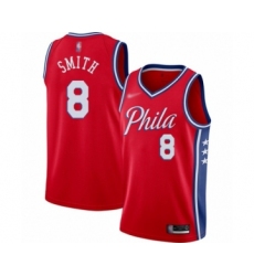 Women's Philadelphia 76ers #8 Zhaire Smith Swingman Red Finished Basketball Jersey - Statement Edition