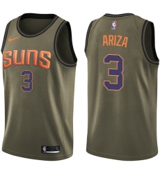 Youth Nike Phoenix Suns #3 Trevor Ariza Swingman Green Salute to Service NBA Jersey