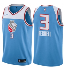 Men's Nike Sacramento Kings #3 Yogi Ferrell Swingman Blue NBA Jersey - City Edition