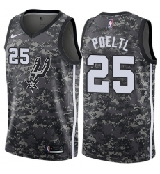 Women's Nike San Antonio Spurs #25 Jakob Poeltl Swingman Camo NBA Jersey - City Edition