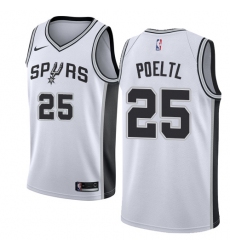 Youth Nike San Antonio Spurs #25 Jakob Poeltl Swingman White NBA Jersey - Association Edition