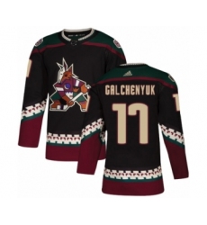 Youth Adidas Arizona Coyotes #17 Alex Galchenyuk Premier Black Alternate NHL Jersey