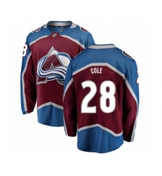 Men's Colorado Avalanche #28 Ian Cole Authentic Maroon Home Fanatics Branded Breakaway NHL Jersey