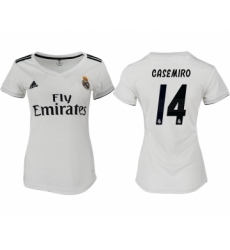 2018-19 Real Madrid 14 CASEMIRO Home Women Soccer Jersey
